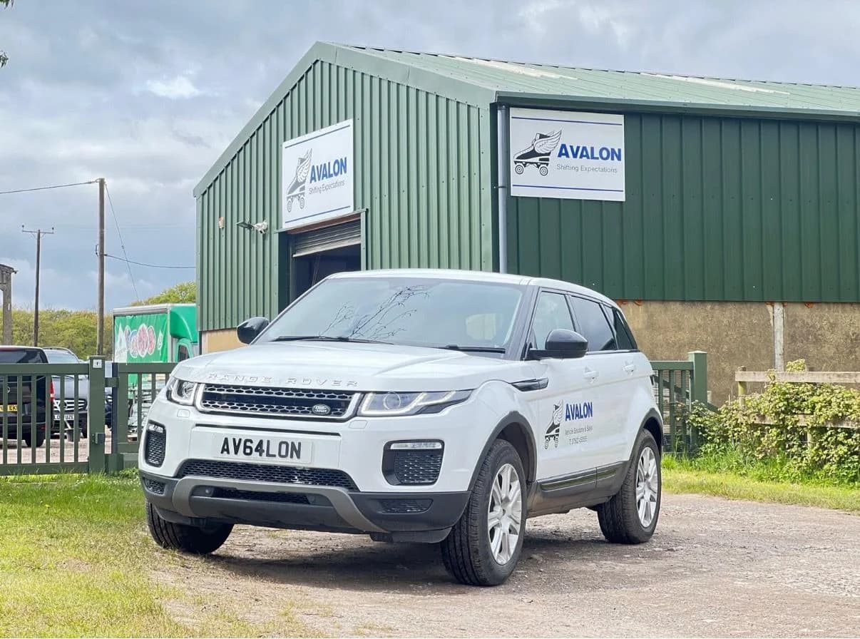 Avalon Vehicle Sales premises with branded Range Rover Evoque